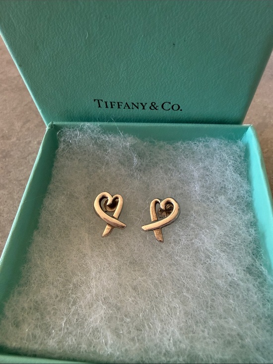 Tiffany & Co. Jewelry - Tiffany & Co. Silver Heart Ribbon Earrings